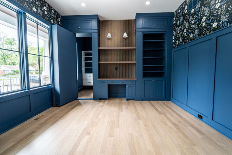 2380 S De cook office room with hidden door